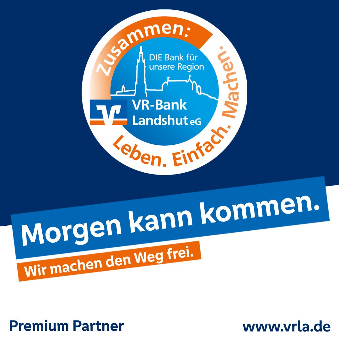 Werbemotiv der VR-Bank Landshut eG: Morgen kann kommen. Wir machen den Weg frei.